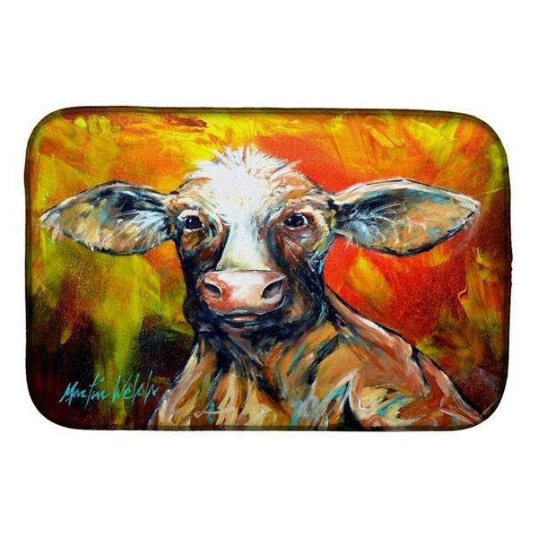 Carolines Treasures Carolines Treasures MW1277DDM Happy Cow Dish Drying Mat MW1277DDM